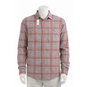 Marine Layer Men’s XL Plaid Flannel Shirt  Stretch Coastal Casual Button-Down
